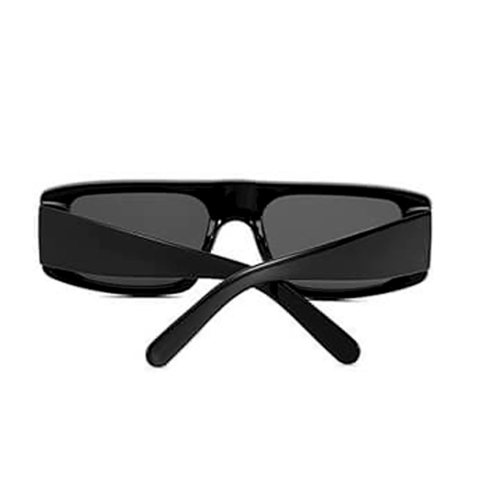 Black Rectangle Sunglasses - Picture 3 of 4